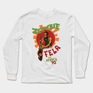 Fela Kuti's 'Zombie' Album Tribute: Psychedelic Afrobeat Illustration Long Sleeve T-Shirt